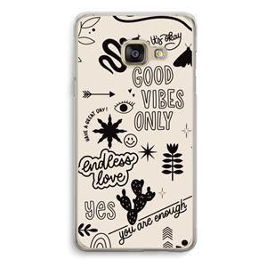 CaseCompany Good vibes: Samsung A3 (2017) Transparant Hoesje
