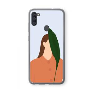 CaseCompany Leaf: Samsung Galaxy A11 Transparant Hoesje