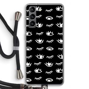 CaseCompany Eye pattern #3: Samsung Galaxy S21 Transparant Hoesje met koord