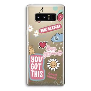 CaseCompany Positivity: Samsung Galaxy Note 8 Transparant Hoesje