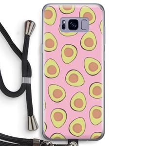 CaseCompany Dancing avocados: Samsung Galaxy S8 Transparant Hoesje met koord