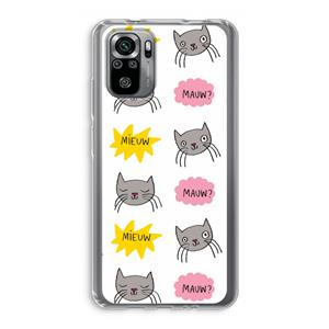 CaseCompany Meow: Xiaomi Redmi Note 10S Transparant Hoesje