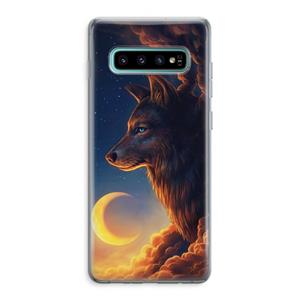 CaseCompany Night Guardian: Samsung Galaxy S10 Plus Transparant Hoesje