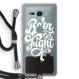 CaseCompany Born to Fight: Sony Xperia XZ2 Compact Transparant Hoesje met koord
