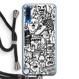 CaseCompany Vexx Mixtape #2: Samsung Galaxy A50 Transparant Hoesje met koord