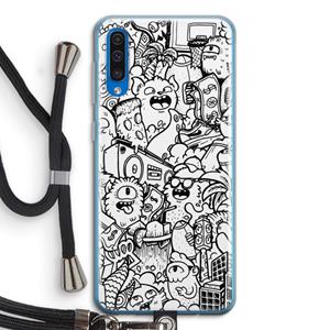 CaseCompany Vexx City #2: Samsung Galaxy A50 Transparant Hoesje met koord