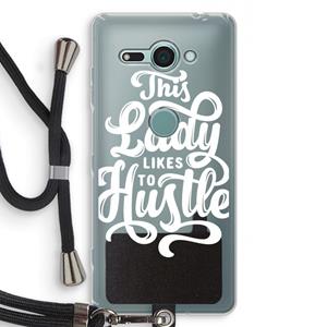 CaseCompany Hustle Lady: Sony Xperia XZ2 Compact Transparant Hoesje met koord