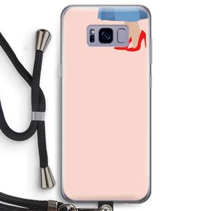 CaseCompany High heels: Samsung Galaxy S8 Transparant Hoesje met koord