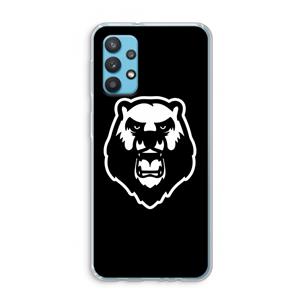 CaseCompany Angry Bear (black): Samsung Galaxy A32 4G Transparant Hoesje