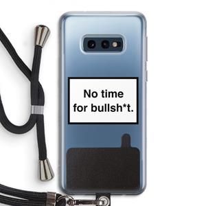 CaseCompany No time: Samsung Galaxy S10e Transparant Hoesje met koord
