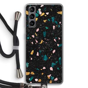 CaseCompany Terrazzo N°10: Samsung Galaxy S21 Transparant Hoesje met koord
