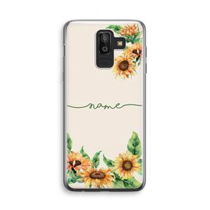 CaseCompany Zonnebloemen: Samsung Galaxy J8 (2018) Transparant Hoesje