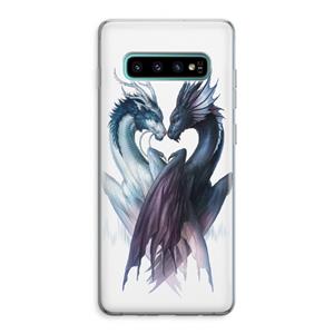 CaseCompany Yin Yang Dragons: Samsung Galaxy S10 Plus Transparant Hoesje