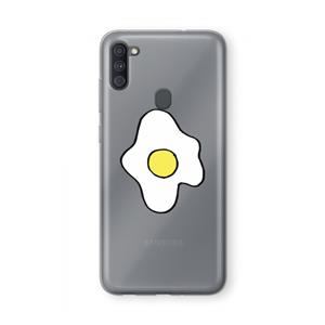 CaseCompany Spiegelei: Samsung Galaxy A11 Transparant Hoesje