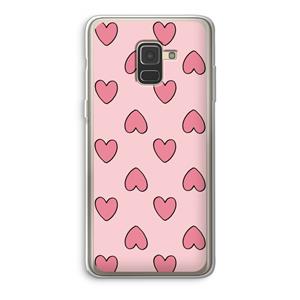 CaseCompany Ondersteboven verliefd: Samsung Galaxy A8 (2018) Transparant Hoesje