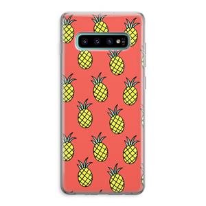 CaseCompany Ananas: Samsung Galaxy S10 Plus Transparant Hoesje