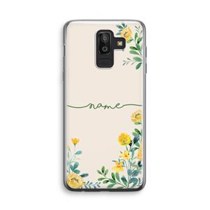 CaseCompany Gele bloemen: Samsung Galaxy J8 (2018) Transparant Hoesje