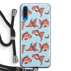 CaseCompany Blub: Samsung Galaxy A50 Transparant Hoesje met koord