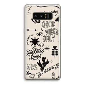 CaseCompany Good vibes: Samsung Galaxy Note 8 Transparant Hoesje