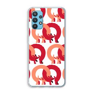 CaseCompany Dogs: Samsung Galaxy A32 4G Transparant Hoesje