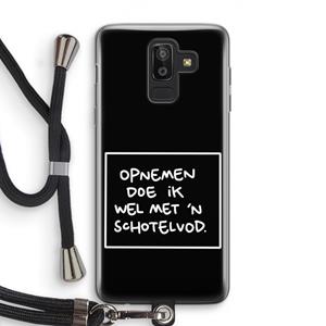 CaseCompany Schotelvod: Samsung Galaxy J8 (2018) Transparant Hoesje met koord