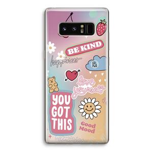 CaseCompany Positivity: Samsung Galaxy Note 8 Transparant Hoesje