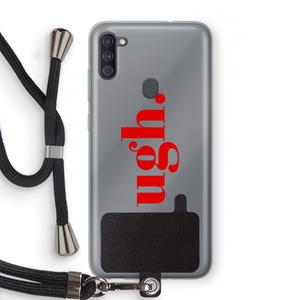 CaseCompany Ugh: Samsung Galaxy A11 Transparant Hoesje met koord