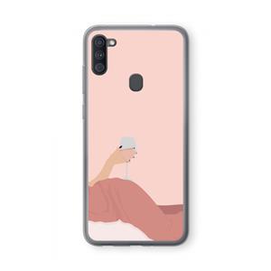 CaseCompany Wine: Samsung Galaxy A11 Transparant Hoesje