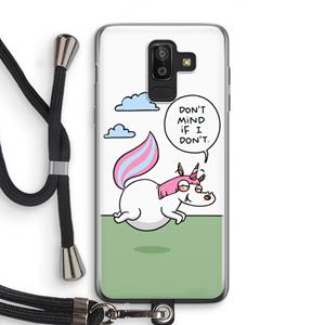 CaseCompany Unicorn: Samsung Galaxy J8 (2018) Transparant Hoesje met koord