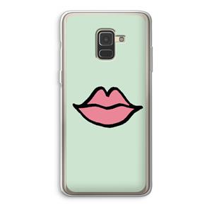 CaseCompany Kusje: Samsung Galaxy A8 (2018) Transparant Hoesje