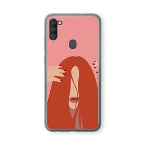CaseCompany Woke up like this: Samsung Galaxy A11 Transparant Hoesje