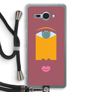 CaseCompany Mono V: Sony Xperia XZ2 Compact Transparant Hoesje met koord