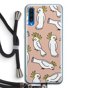CaseCompany Papegaai: Samsung Galaxy A50 Transparant Hoesje met koord