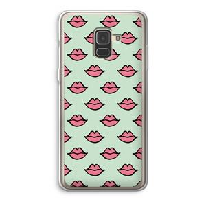 CaseCompany Lipjes: Samsung Galaxy A8 (2018) Transparant Hoesje