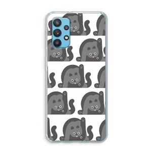 CaseCompany Cats: Samsung Galaxy A32 4G Transparant Hoesje