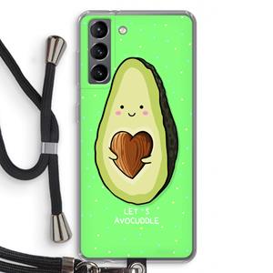 CaseCompany Avocuddle: Samsung Galaxy S21 Transparant Hoesje met koord