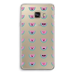 CaseCompany Smiley watermeloenprint: Samsung A3 (2017) Transparant Hoesje