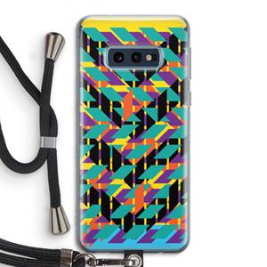 CaseCompany Skew Bee 1: Samsung Galaxy S10e Transparant Hoesje met koord