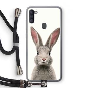 CaseCompany Daisy: Samsung Galaxy A11 Transparant Hoesje met koord