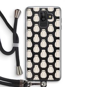 CaseCompany Uilen: Samsung Galaxy J8 (2018) Transparant Hoesje met koord