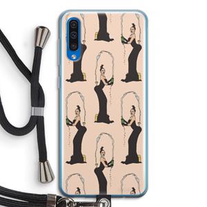 CaseCompany Pop Some Kim: Samsung Galaxy A50 Transparant Hoesje met koord