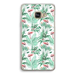 CaseCompany Flamingo bladeren: Samsung A3 (2017) Transparant Hoesje