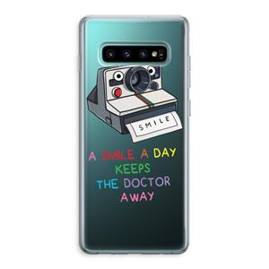 CaseCompany Smile: Samsung Galaxy S10 Plus Transparant Hoesje
