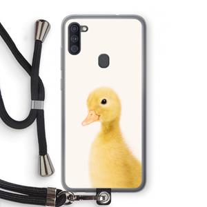 CaseCompany Duke: Samsung Galaxy A11 Transparant Hoesje met koord