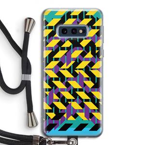 CaseCompany Skew Bee 3: Samsung Galaxy S10e Transparant Hoesje met koord