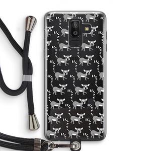 CaseCompany Makis: Samsung Galaxy J8 (2018) Transparant Hoesje met koord
