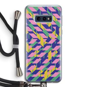 CaseCompany Skew Blush 1: Samsung Galaxy S10e Transparant Hoesje met koord
