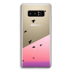 CaseCompany Fly away: Samsung Galaxy Note 8 Transparant Hoesje