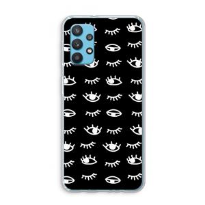 CaseCompany Eye pattern #3: Samsung Galaxy A32 4G Transparant Hoesje