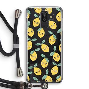 CaseCompany Citroenen: Samsung Galaxy J8 (2018) Transparant Hoesje met koord